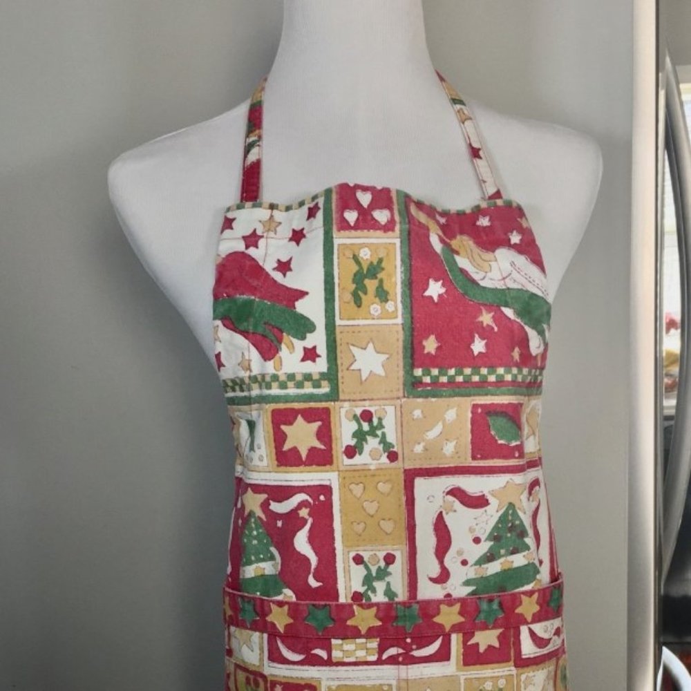 Pomegranate Inc Vintage Christmas Apron
